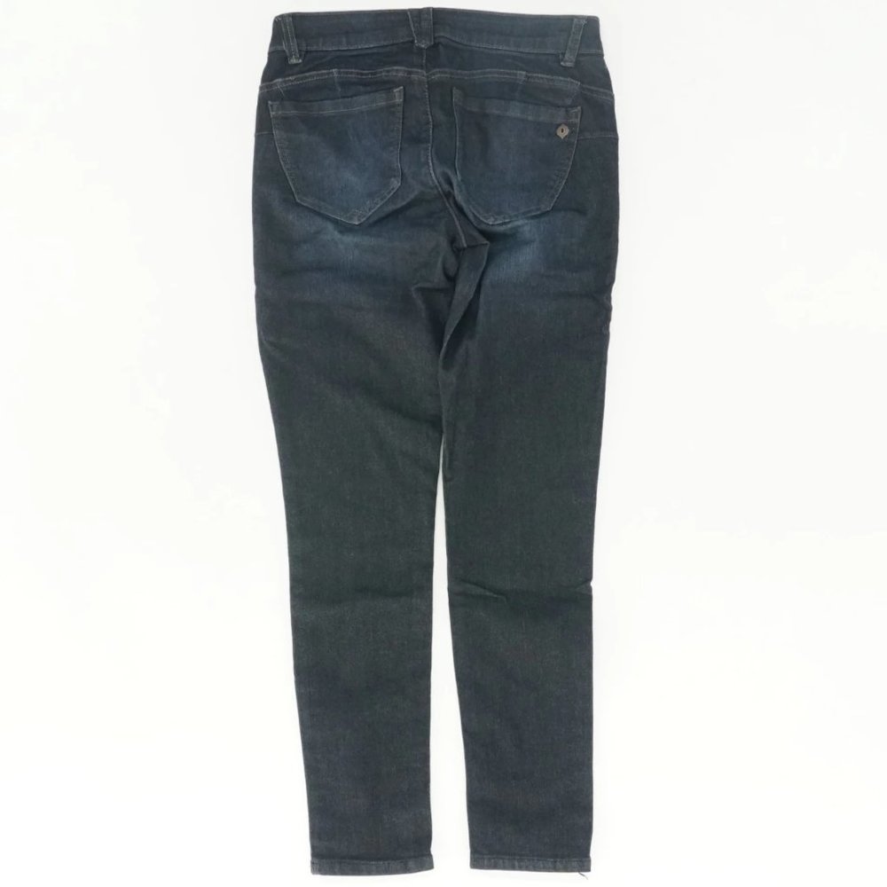 DEMOCRACY dark navy blue denim high rise skinny jean denim size 25 2 petite 2P - Picture 2 of 2